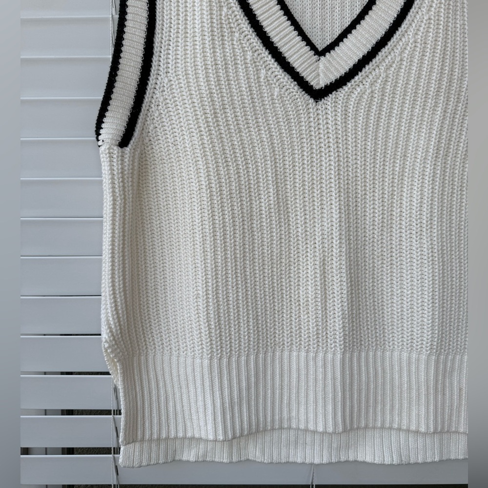 Abercrombie & Fitch Oversized Sweater Vest Grandpa Academia Y2K Tennis S #23 - Picture 3 of 10